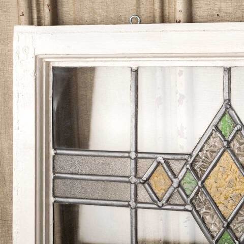#49446 Antique Stained & Leaded Glass Window Sash image 7