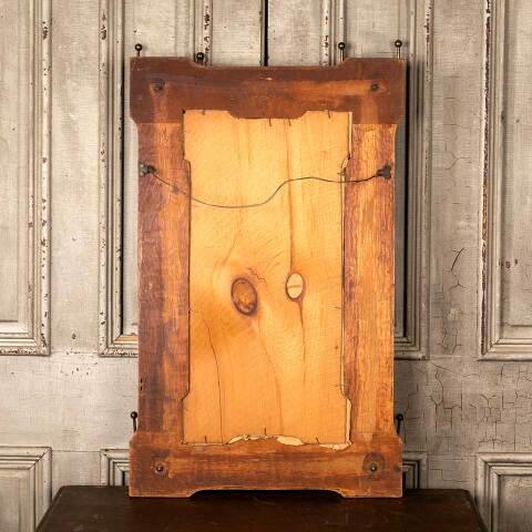 #49449 Antique Oak Framed Beveled Glass Mirror image 6