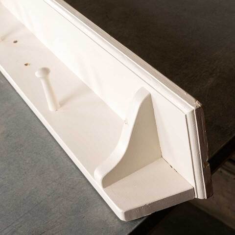#49451 Long Painted Wood Wall Shelf with Pegs image 7