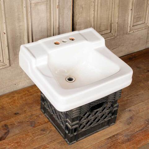 #49490 Vintage Wall Mount Porcelain Bathroom Sink image 2