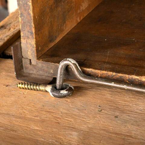 #49504 Antique Brass Eye & Hook Latch Hardware image 5