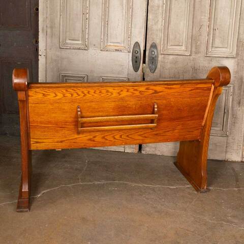 #49519 Antique Solid Wood Church Pew Bench image 8