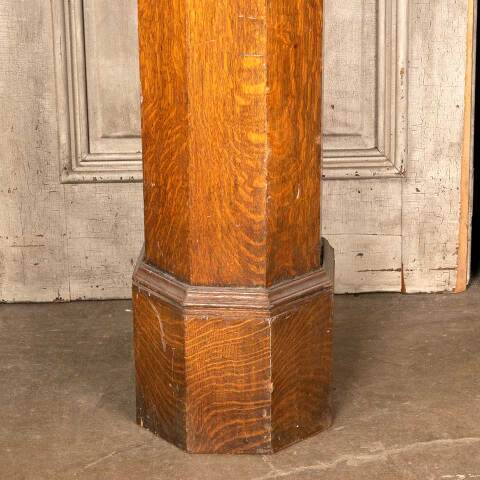 #49524 Salvaged Antique Oak Staircase Newel Post image 3