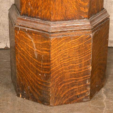#49524 Salvaged Antique Oak Staircase Newel Post image 7