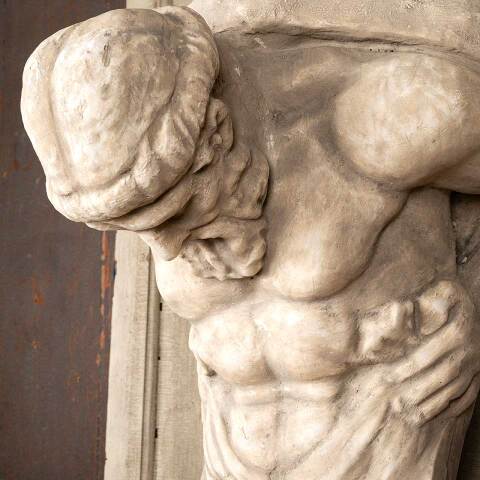 #49533 Cast Plaster Atlas Bracket Wall Hanging image 2