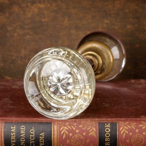 Antique Round Glass Doorknobs Hardware
