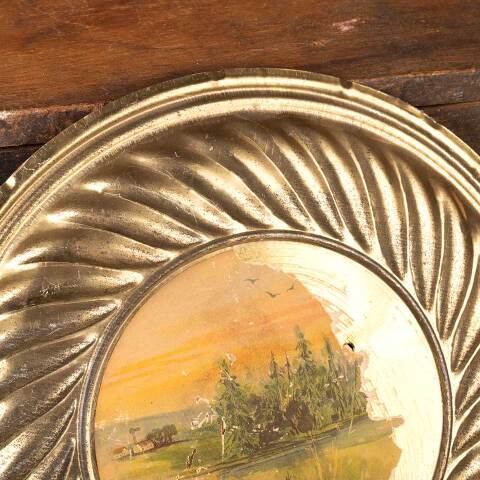 #49577 Vintage Metal Chimney Flue Cover Plate image 3