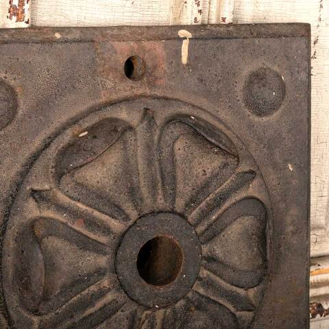 #49614 Antique Cast Iron Building Stabilizer Rosette image 3