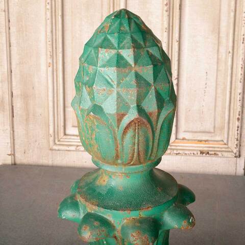 #49625 Salvaged Antique Cast Iron Street Lamp Finial image 4