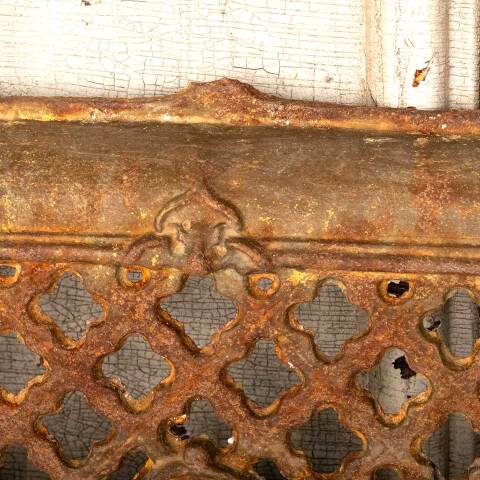 #49634 Antique Cast Iron Wall Mount Basket Shelf image 3