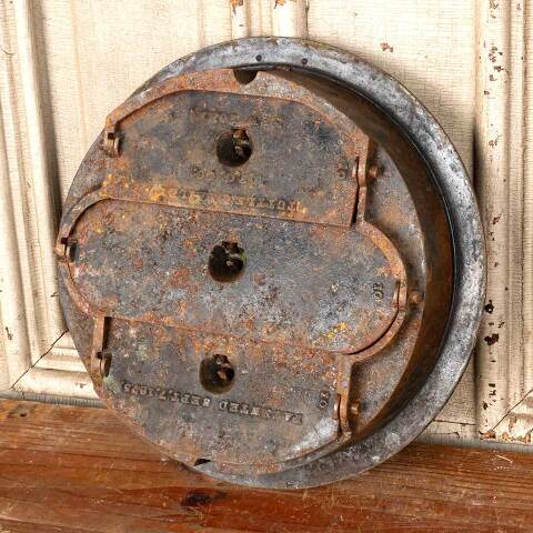 #49636 10" Antique Round Heat Grate Vent Cover image 3