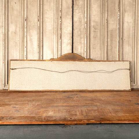 #49654 Antique 3 Pane Etched Buffet Mirror image 8