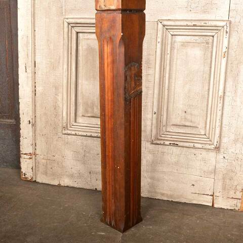 #49659 Salvaged Antique Wood Staircase Newel Post image 6