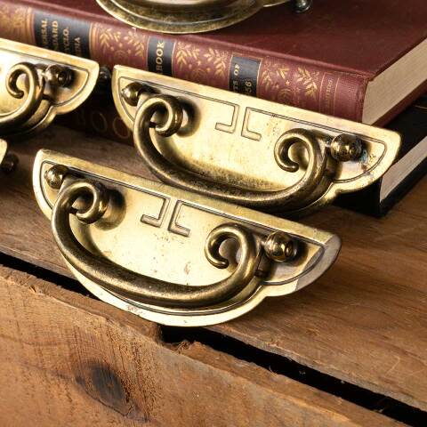 #49677 Set of 6 Vintage Furniture Drawer Bail Pulls image 3