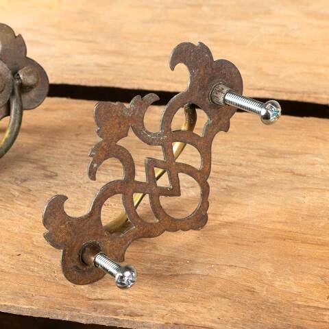 #49684 Vintage Brass Furniture Drawer Bail Pulls image 5