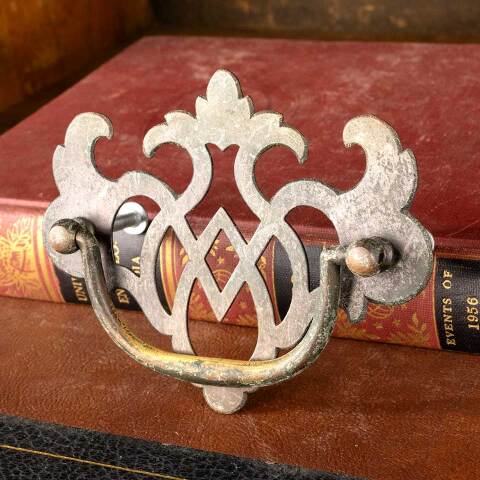 #49686 Vintage Brass Furniture Drawer Bail Pull image 3