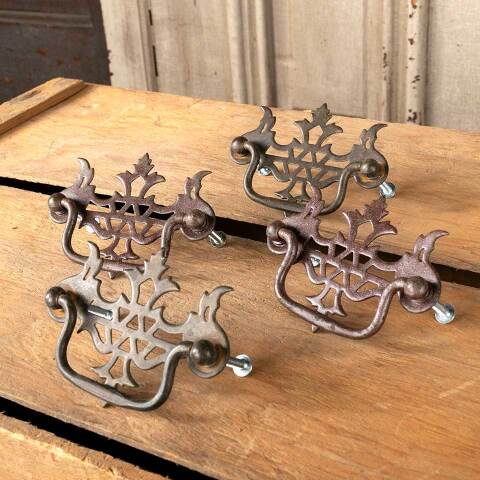 #49695 Vintage Metal Furniture Drawer Bail Pulls image 2