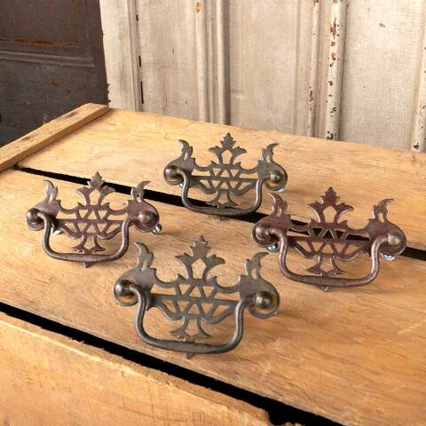 #49695 Vintage Metal Furniture Drawer Bail Pulls image 3