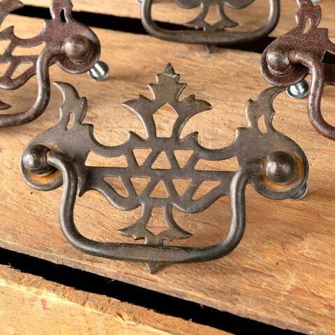 #49695 Vintage Metal Furniture Drawer Bail Pulls image 4