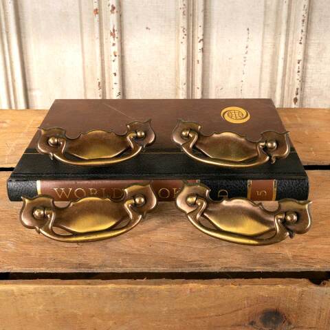 #49696 Set of 4 Vintage Furniture Drawer Bail Pulls image 2