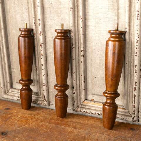 #49732 Set of 3 Turned Wood Table Legs image 2