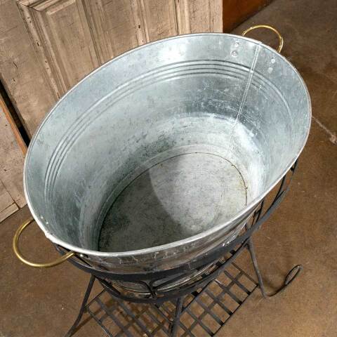 #49792 Metal Stand with Ice Bucket Planter image 4