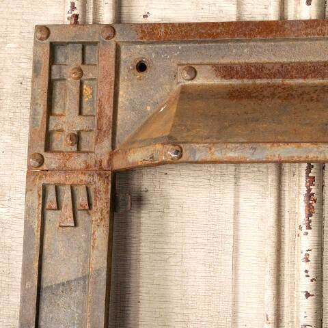 #49807 30x31 Antique Cast Iron Fireplace Surround image 2