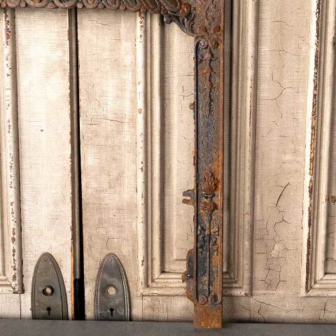 #49808 25x31 Antique Cast Iron Fireplace Surround image 6