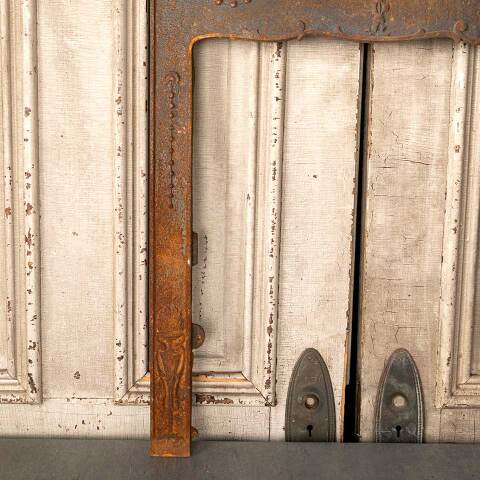 #49810 25x30 Antique Cast Iron Fireplace Surround image 3