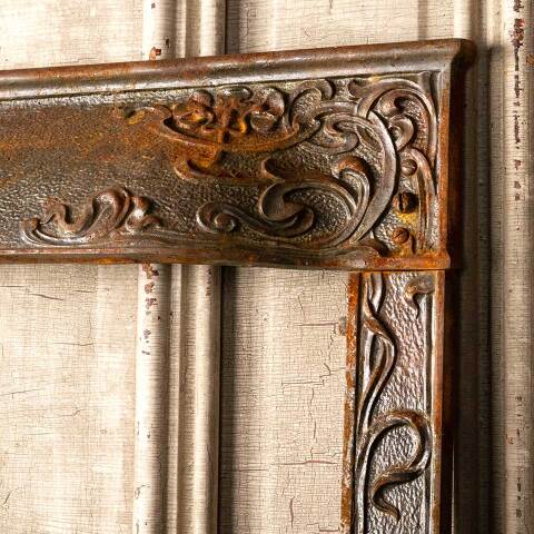 #49815 25x30 Antique Cast Iron Fireplace Surround image 4