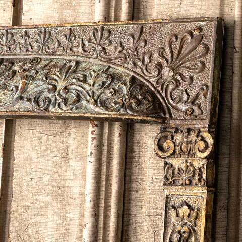 #49821 25x30 Antique Cast Iron Fireplace Surround image 5