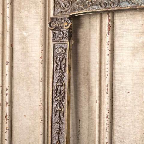 #49821 25x30 Antique Cast Iron Fireplace Surround image 7
