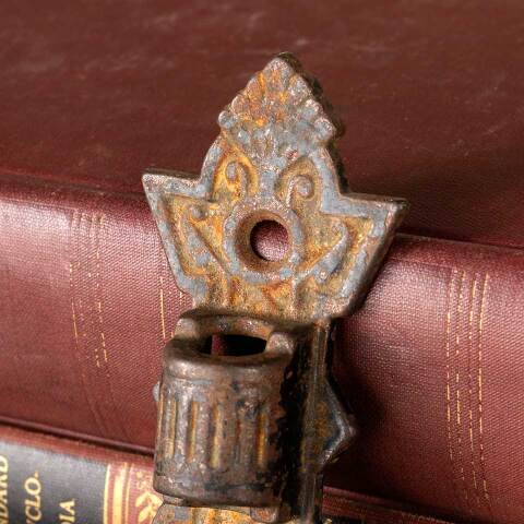 #49830 Antique Cast Wall Mount Oil Lamp Bracket image 2