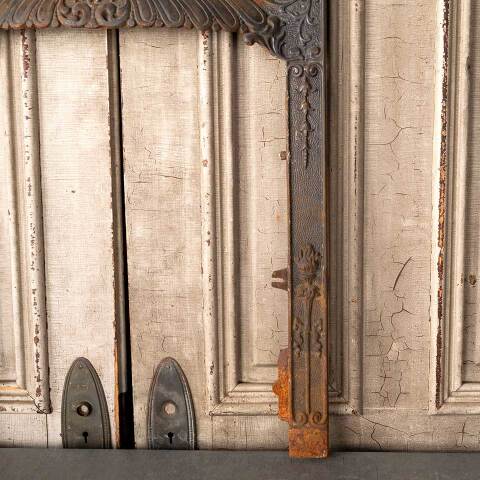 #49832 25x31 Antique Cast Iron Fireplace Surround image 6