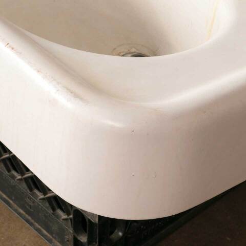 #49892 Antique Cast Iron Wall Mount Bathroom Sink image 6