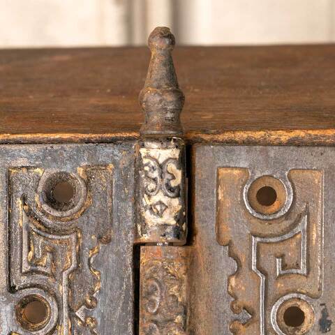 #49896 3 1/2" Antique Ornate Cast Iron Door Hinge image 7