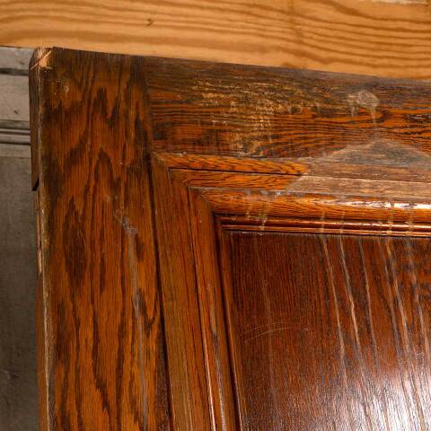 #49908 36x84 Antique Interior 2 Panel Oak Door image 8