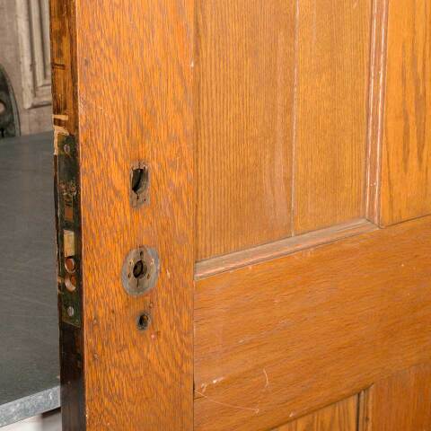 #49952 42x83 Antique Oak 6 Panel Entry Door image 3