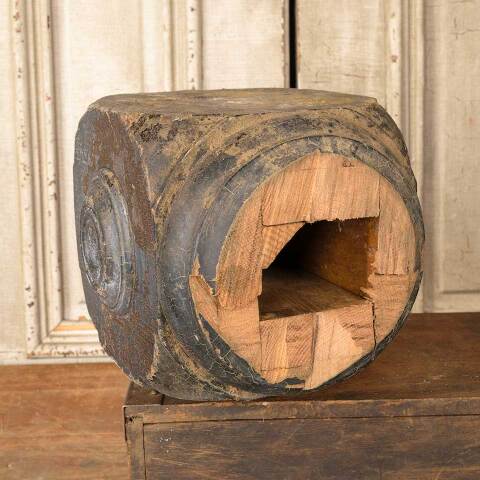 #49996 Antique Oak Staircase Newel Post Artifact image 7