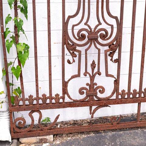 #50010 Antique Large Wrought Iron Driveway Gate image 4