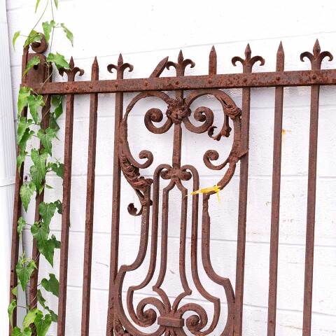 #50010 Antique Large Wrought Iron Driveway Gate image 2