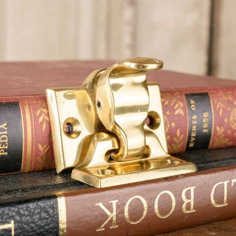 #50025 Salvaged Brass Window Sash Lift & Lock image 2