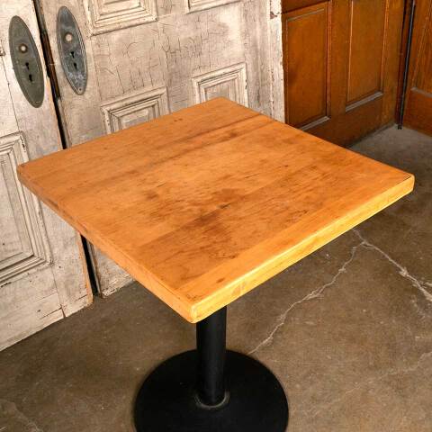 #50028 Square Wood & Metal Bistro Table image 2