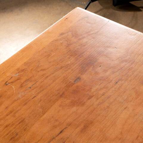 #50028 Square Wood & Metal Bistro Table image 4