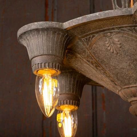 #50043 15x25 Antique 5 Bulb Chandelier Light Fixture image 3