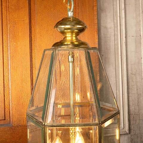 #50045 Vintage 3 Bulb Chandelier Light Fixture image 2