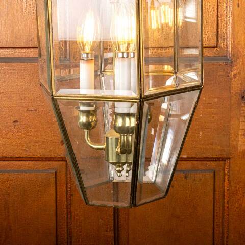 #50045 Vintage 3 Bulb Chandelier Light Fixture image 4