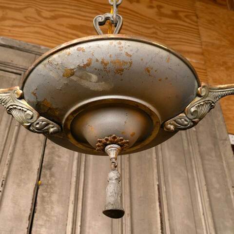 #50047 Salvaged Antique Victorian 2 Bulb Chandelier image 3