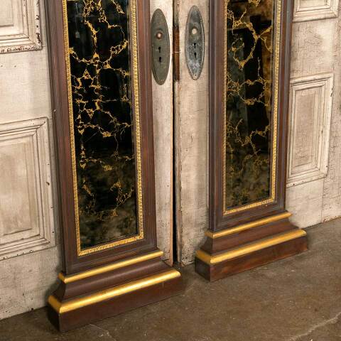 #50064 Pair of Vintage Mirrored Column Pilasters image 6