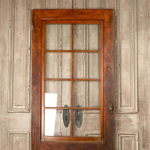 #50069 36x81 Antique 9 Lite Pine Wood Storm Door image 6